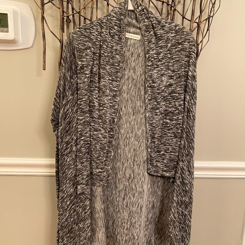 Grey and White Cardigan, Peyton Jensen